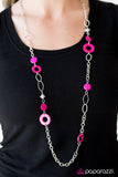 Paparazzi "Colorfully Caribbean" Pink Necklace & Earring Set Paparazzi Jewelry