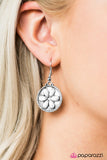 Paparazzi "Bet Your Bottom SAND-Dollar" White Earrings Paparazzi Jewelry