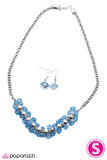 Paparazzi "Ice Queen" Blue Necklace & Earring Set Paparazzi Jewelry