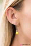 Paparazzi "Timeless Class" Yellow Necklace & Earring Set Paparazzi Jewelry