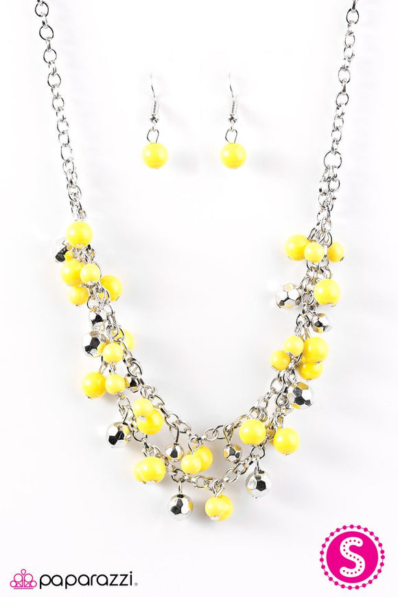 Paparazzi - Roaring Riviera - Yellow Necklace | Fashion Fabulous Jewelry