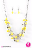 Paparazzi "Timeless Class" Yellow Necklace & Earring Set Paparazzi Jewelry