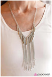 Paparazzi "Totally Tubular" Silver Necklace & Earring Set Paparazzi Jewelry