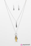 Paparazzi "Colorfully Courageous" Yellow Necklace & Earring Set Paparazzi Jewelry
