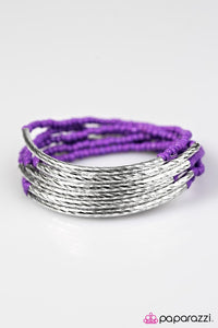 Paparazzi "Shimmer Over Here" Purple Seed Bead Silver Metallic Accent Bracelet Paparazzi Jewelry