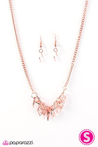 Paparazzi "Beast Mode" Copper Necklace & Earring Set Paparazzi Jewelry