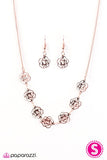 Paparazzi "A Rare Rose" Copper Necklace & Earring Set Paparazzi Jewelry