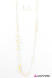 Paparazzi "In Your GLITZY-est Dreams" Yellow Necklace & Earring Set Paparazzi Jewelry