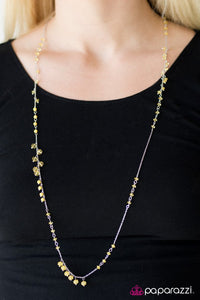 Paparazzi "In Your GLITZY-est Dreams" Yellow Necklace & Earring Set Paparazzi Jewelry