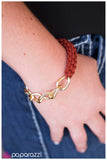 Paparazzi "Crawling with Confidence" Red Bracelet Paparazzi Jewelry