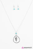 Paparazzi "A Free SPEAR-it" Blue Necklace & Earring Set Paparazzi Jewelry