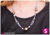 Paparazzi "Calm and Connected" Brown Necklace & Earring Set Paparazzi Jewelry