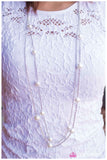 Paparazzi "Take My Breath Away" White Necklace & Earring Set Paparazzi Jewelry