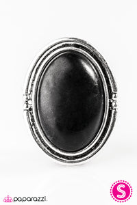 Paparazzi "A Rolling SANDSTONE" Black Ring Paparazzi Jewelry