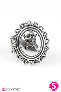 Paparazzi "Courageous Heart" Silver Ring Paparazzi Jewelry