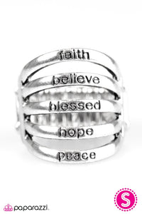 Paparazzi "Blissfully Blessed" Silver Ring Paparazzi Jewelry