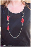 Paparazzi "Embers Of Elegance" Red Necklace & Earring Set Paparazzi Jewelry