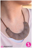 Paparazzi "Rise to Power" Copper Necklace & Earring Set Paparazzi Jewelry