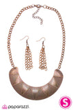 Paparazzi "Rise to Power" Copper Necklace & Earring Set Paparazzi Jewelry