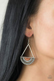 Paparazzi "Canyon Cruzin" Brown Earrings Paparazzi Jewelry