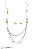 Paparazzi "Harmonious Harvest" Yellow Necklace & Earring Set Paparazzi Jewelry