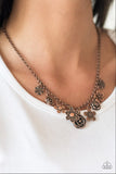 Paparazzi "Head Over ROSES" Copper Necklace & Earring Set Paparazzi Jewelry