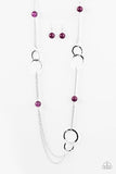 Paparazzi "Keepin It Cali" Purple Necklace & Earring Set Paparazzi Jewelry