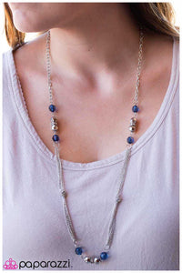 Paparazzi "All Dolled Up" Blue 003HN Necklace & Earring Set Paparazzi Jewelry