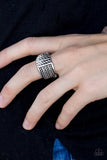 Paparazzi "Text-ure Later!" Silver Ring Paparazzi Jewelry