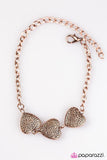 Paparazzi "Hard Hearted" Copper Bracelet Paparazzi Jewelry