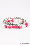 Paparazzi "My Dance Card Is Full" Pink Bracelet Paparazzi Jewelry