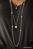 Paparazzi "Runway Shine" Green Necklace & Earring Set Paparazzi Jewelry