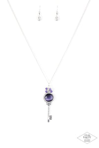 Paparazzi "Unlock Every Door" Purple Necklace & Earring Set Paparazzi Jewelry