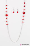 Paparazzi "More Mimosas " Red Necklace & Earring Set Paparazzi Jewelry