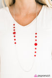 Paparazzi "More Mimosas " Red Necklace & Earring Set Paparazzi Jewelry