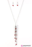 Paparazzi "Comet Chase" Red Necklace & Earring Set Paparazzi Jewelry