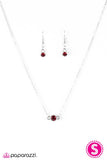 Paparazzi "Beyond The Stars" Red Necklace & Earring Set Paparazzi Jewelry