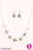 Paparazzi "A Rare Rose" Dainty Flower Rose Gold Tone Necklace & Earring Set Paparazzi Jewelry