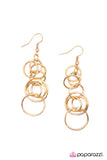 Paparazzi "Come Full Circle - Gold" earring Paparazzi Jewelry