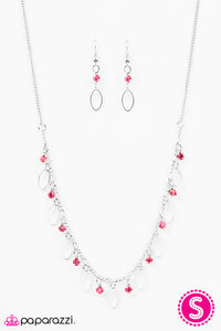 Paparazzi "Twinkle at Twilight" Red Necklace & Earring Set Paparazzi Jewelry