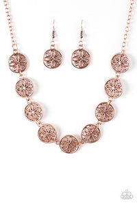 Paparazzi "I Can and I Wheel" Copper Necklace & Earring Set Paparazzi Jewelry