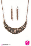 Paparazzi "Adventure Queen" Copper Necklace & Earring Set Paparazzi Jewelry