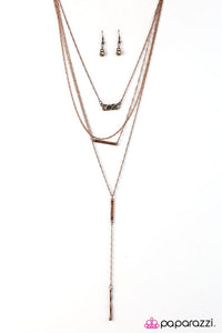 Paparazzi "Forever Fierce" Copper Necklace & Earring Set Paparazzi Jewelry