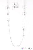 Paparazzi "Elegance Never Fades" Silver Necklace & Earring Set Paparazzi Jewelry