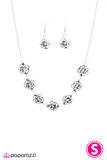 Paparazzi "A Rare Rose" Silver Necklace & Earring Set Paparazzi Jewelry