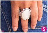 Paparazzi "Mirror, Mirror On the Wall" White Ring Paparazzi Jewelry