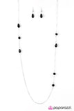 Paparazzi "Elegance Never Fades" Black Necklace & Earring Set Paparazzi Jewelry