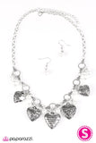 Paparazzi "With All Your Heart" White Necklace & Earring Set Paparazzi Jewelry