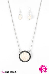 Paparazzi "Oh My Oasis" White Necklace & Earring Set Paparazzi Jewelry
