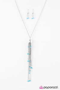 Paparazzi "Comet Chase" Blue Necklace & Earring Set Paparazzi Jewelry